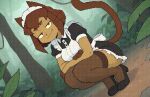  1girl ai_generated animated bare_thighs big_breasts brown_hair cat cat_ears cat_girl cat_humanoid cat_tail female fur furry furry_female gameoverse gif glitch_productions huge_breasts huge_thighs kit_(gameoverse) kit_bodega looking_at_viewer maid_headdress maid_uniform meevow pink_pupils short_hair solo solo_anthro thick_body thick_female thick_thighs thighs yellow_eyes youtube 