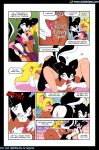  69 69_position big_breasts blue_eyes blush breasts cheerleader cleavage clubstripes comic daria_mcgrain female fingering furry goth humor jenny_(clubstripes) licking masturbation oral pussy rachel_(clubstripes) raised_tail rodent skunk squirrel tail tongue underwear undressing welcome_freshmen yuri 