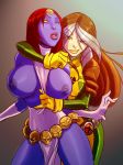 breasts erect_nipples huge_breasts marvel mystique nipples rogue shoogerbare shoogerbare_(artist) x-men yuri