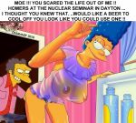  cosmic cosmic_(artist) lingerie marge_simpson moe_szyslak pussy the_simpsons yellow_skin 