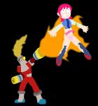  burnt_clothes fire fireman mayl_sakurai megaman panties pink_hair rockman rockman_exe sakurai_meiru 