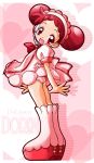 1girl doremi_harukaze highres ojamajo_doremi panties pink_eyes red_hair solo upskirt