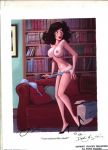 bookshelf breasts couch dean_yeagle erect_nipples huge_breasts joke nipples tan_line underwear undressing