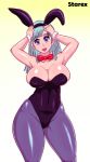 5tarex big_breasts blue_eyes blue_hair breasts bulma bulma_brief bunny_bulma bunny_ears bunnysuit dragon_ball dragon_ball_z