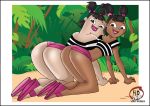 ass black_hair dark_skin hotdesigns2 katie_(tdi) looking_back sadie_(tdi) total_drama_island