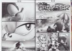  absurd_res amy_rose amy_untold beach bikini breasts canine comic doujin female fox hedgehog high_res island knuckles_the_echidna male male/female miles_&quot;tails&quot;_prower monochrome palm_tree sand seashell seaside sega skimpy sonic sonic_(series) sonic_the_hedgehog sonic_the_hedgehog_(series) sunset tc tears text umbrella 