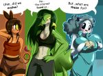  anthro big_breasts blacksen breasts caption furry humor mijumaru oshawott pig pokabu pokemon pokemon_(species) pokemon_black_and_white pokemorph snivy starter_pokemon tepig tsutaja 