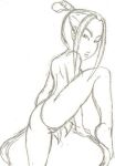  avatar:_the_last_airbender azula looking_back monochrome nude pussy sketch throne travis_green view_from_behind 