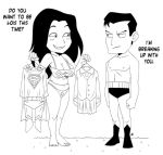 batman bruce_wayne comic dc dcau monochrome panties roleplay smile wonder_woman