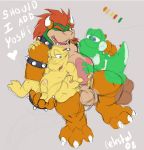  bowser celestial_(artist) koopa koopa_troopa long_tongue nintendo penis super_mario_bros. tongue tongue_out yoshi 