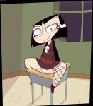 black_hair desk my_life_as_a_teenage_robot panties skull thegalen tiff_crust