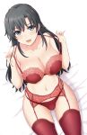 alluring black_hair inanaki_shiki lingerie long_hair red_lingerie shizuka_hiratsuka yahari_ore_no_seishun_lovecome_wa_machigatteiru.