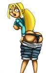 ass big_breasts blonde_hair bridgette_(tdi) cartoon_network drago-flame green_eyes hourglass_figure light-skinned_female long_blonde_hair long_hair panties surfer_girl thick_ass thick_legs thick_thighs total_drama_island wasp_waist