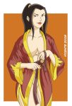  2008 avatar:_the_last_airbender azula big_breasts black_hair breasts eyebrows hairless_pussy lipstick nail_polish no_bra no_panties ponytail red_lipstick red_nails robe vicente 