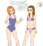  bikini blonde_hair brown_eyes brown_hair disney glasses lorraine_&quot;lor&quot;_macquarrie petratishkovna_&quot;tish&quot;_katsufrakis swimsuit the_weekenders tino_tonitini 