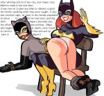 ass batgirl batman:_the_animated_series batman_(series) big_breasts blue_eyes breasts catwoman dc_comics dcau green_eyes hair happy lipstick naughty pussy rafcut red_hair spank the_new_batman_adventures uncensored