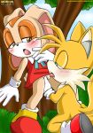 bbmbbf blush canine cream_the_rabbit cub female fox hetero lagomorph male male/female miles_"tails"_prower mobius_unleashed palcomix pussy pussylicking rabbit sega sonic_(series) sonic_the_hedgehog_(series) young