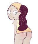 ass black_hair blue_eyes danny_phantom dark_skin hairband long_hair looking_back no_panties thegalen valerie_gray