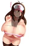 ! 1boy 1girl 1girl alternate_breast_size areola big_breasts big_breasts blue_eyes bra breasts brown_hair cleavage clothing eye_contact hair half-closed_eyes heart high_res high_resolution hilda_(pokemon) huge_breasts long_hair looking_at_viewer male male/female nintendo nipple_slip nipples panties penis_awe penis_shadow pokemon pokemon_bw pov sana!rpg shadow solo_female thick_thighs thigh_gap video_game_character video_game_franchise video_games wide_hips