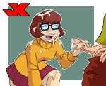 after_sex cum cum_in_mouth cum_on_face cumdrip erection facial handjob jk jk_(artist) mystery_inc penis scooby-doo shaggy velma_dinkley