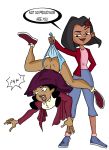 archangemon ass black_hair brown_hair bullied disney embarrassing lacienega_boulevardez panties penny_proud ponytail surprise text the_proud_family underwear wedgie