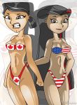 4th_of_july american_flag_bikini asian asian_female bikini bikini_pull black_hair breasts brown_eyes canada canadian_flag_bikini cartoon_network funny heather_(tdi) hourglass_figure juniper_lee long_hair navel ponytail print_bikini surprise the_life_and_times_of_juniper_lee thick_ass thick_legs thick_thighs total_drama_island wedgie x^j^kny x^j^kny_(artist)