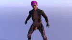 1futa 1girl 3d cyber_eye cybernetics cyberpunk dickgirl futa_only futanari penis pink_hair simple_background solo_futa spodvohomg