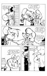 avian bird_girl bra comic dutch_(artist) furry genus huge_breasts lacy_panties lingerie misty_the_mouse monochrome mouse mouse_girl panties the_right_size_(genus)