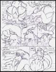  anthro big_breasts bovine breasts cleavage comic cow cryptozoo_(artist) erect_nipples erection futanari glasses hair horse intersex licking long_hair monochrome nipples nude original penis short_hair smile surprise testicles tongue udder undressing 