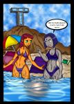 archangemon bikini comic dc_comics embarrassing green_eyes non-nude raven_(dc) starfire teen_titans