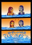 archangemon bikini comic dc_comics embarrassing green_eyes non-nude raven_(dc) starfire teen_titans