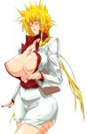 1girl arrancar attractive bad_id big_breasts bleach blonde_hair bosoms breasts cosplay curves espada green_eyes hair halibel hollow huge_breasts large_breasts lipstick mature nipple_slip nipples pussy sexy_body solo teacher tia_harribel tier_harribel very_long_hair yagyuu