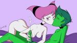 1boy 1girl beast_boy breasts cum cum_on_body cum_on_breast cumshot dc dc_comics edit ejaculation ennixart erection female handjob jinx kissing male male/female nude penis tagme teen_titans