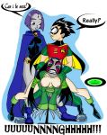  breasts cheshire dc dc_comics dcau marker_(artist) nipple raven_(dc) robin teen_titans topless 