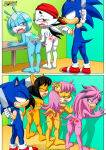 1boy 5girls ass barefoot bbmbbf blush breasts comic feet honey_the_cat humanoid_feet jewel_the_beetle jian_the_tiger julie-su male male/female mina_mongoose mobius_unleashed nipples nude palcomix pussy sega sonic's_guide_to_spanking_2_(comic) sonic_the_hedgehog sonic_the_hedgehog_(series) spanking