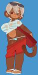 1girl 2023 4_toes admiral_brickell anthro big_breasts big_ears bikini bikini_bottom bikini_top black_eyes bloons_tower_defense blue_background bottomwear breasts brown_body brown_countershading brown_ears brown_fur brown_inner_ear brown_skin brown_tail closed_frown clothing countershading digital_media_(artwork) eyelashes eyewear eyewear_on_head feet female footwear frown fur hair half-closed_eyes haplorhine high_res lidded_eyes lifeguard lifeguard_brickell long_tail mammal monkey narrowed_eyes ninja_kiwi pattern_bikini pattern_clothing pattern_swimwear primate red_bottomwear red_clothing red_shorts sandals shirt shoes short_hair shorts simple_background solo standing striped_bikini striped_clothing striped_swimwear stripes sunglasses sunglasses_on_head swimwear tail toes topwear translucent translucent_clothing translucent_shirt translucent_topwear two-piece_swimsuit wamudraws wet wet_clothing wet_shirt wet_topwear white_clothing white_footwear white_hair