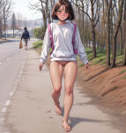 ai_generated ashamed bare_feet bare_legs barefoot blush bottomless bully bullying clothes_stolen defeated embarrassed embarrassed_underwear_female euf exhibitionism exhibitionist glj-enf going_commando half-dressed half_naked humiliated humiliation no_panties no_pants no_skirt nude_from_the_waist_down outside pants_removed pantsed pantsing pantsless pantyless public public_exposure public_humiliation public_indecency public_nudity punishment pussy sad sharking shiny_skin shirt_only short_hair stolen_clothes story_at_source stripped stripping surprised surprised_expression undressed undressed_by_others