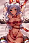 2_girls alluring big_breasts brown_hair character_off_screen christmas fire fire_emblem leonhenthighs mostly_nude naked_ribbon nintendo painted_nails ribbons_only robin_(fire_emblem) robin_(fire_emblem)_(female) silver_hair stockings tagme tharja tharja_(fire_emblem) under_boob