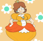 hand_on_hip hyper_ass princess_daisy smile super_mario_bros.