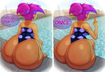 ass big_ass bikini bottom_heavy bubble_butt deviantart_link english_text enid_mettle n-kosi n-kosi_(coloring) ok_k.o.!_let's_be_heroes swimsuit swimwear tagme text thick thick_ass