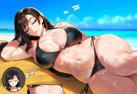 1girl ai_generated beach final_fantasy final_fantasy_vii swimsuit tifa_lockhart