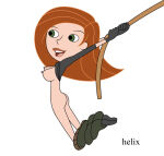 1girl 1girl disney disney_channel female_only helix human kim_possible kimberly_ann_possible nipples tagme