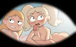 1boy 1girl 2_girls 2girls1boy ass big_ass big_breasts big_penis blonde_hair blush blush blushing_at_viewer bra breasts erect_penis erection fellatio grin hilda_(series) kelly_(hilda) light-skinned_female light-skinned_male long_hair looking_at_viewer male marra newguy1091 nude nude nude_female oral partial_male penis smile smiling_at_viewer twin_tails white_bra