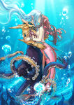 1boy 1girl aerith_gainsborough elena_ivlyushkina enemies enemies_to_lovers female final_fantasy final_fantasy_vii final_fantasy_vii_remake flower_in_hair in_water kay-i kissing long_hair long_hair_male making_out male male/female mermaid mermaid_girl mermaid_tail octopus_humanoid octopus_tentacle pink_tail pointy_ears sephiroth shirtless sideboob silver_hair small_breasts square_enix straight tail topless topless_female underwater villain villain_on_heroine