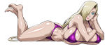 1girl alluring bare_legs big_breasts bikini blonde_hair cleavage ino_yamanaka naruto naruto_shippuden pin_up purple_eyes yxyyxy