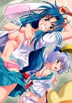 angry doujinshi full_metal_panic hand_fan hatsuratsu_(doujinshi) irodori_(irotoridori) kaname_chidori teletha_testarossa undressing