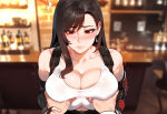 1girl ai_generated final_fantasy final_fantasy_vii hand_on_breast tifa_lockhart