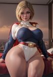 1girl 1girl 3d ai_generated ass blonde_hair curvy dat_ass eteeming fat_ass female_only kara_zor-l nude nude power_girl suit thicc thick_thighs thicker_than_a_bowl_of_oatmeal