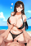 1girl ai_generated beach final_fantasy final_fantasy_vii swimsuit tifa_lockhart