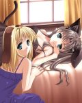 2girls animal_ears cat_ears dog_ears fate/stay_night fate_(series) hentai multiple_girls saber tohsaka_rin toosaka_rin yoshida_inubito yoshida_inuhito